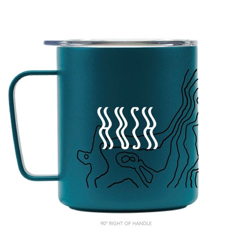 Topo Secret 12oz Teal Camp Mug