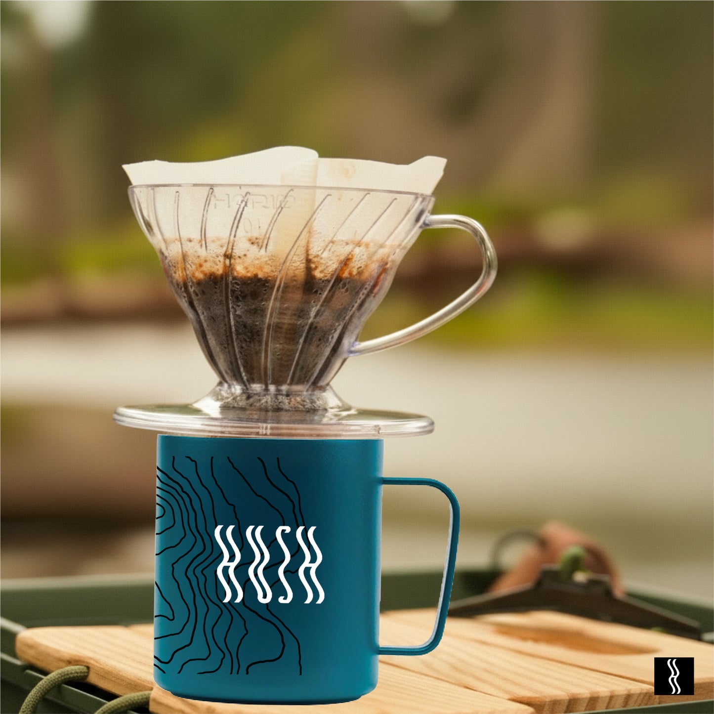 Topo Secret 12oz Teal Camp Mug