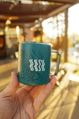 Topo Secret 12oz Teal Camp Mug