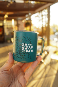 Topo Secret 12oz Teal Camp Mug